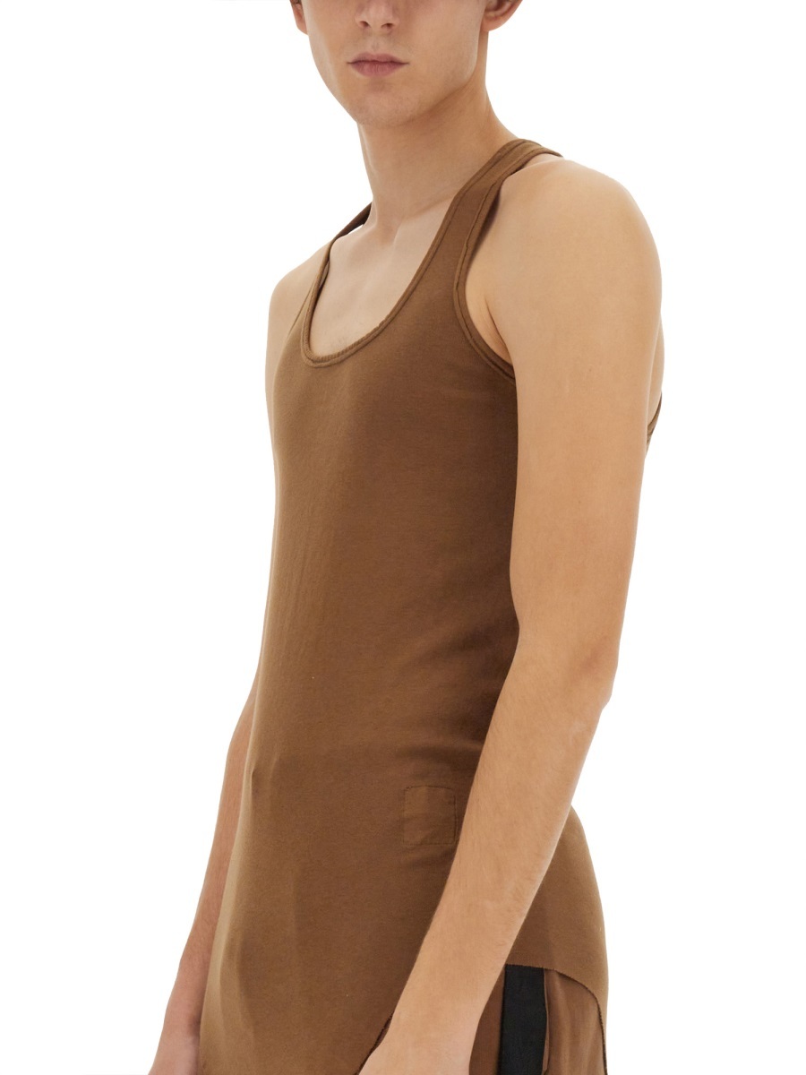 Rick Owens Drkshdw Drkshdw By Rick Owens Slim-fit Cotton Tank Top In Brown