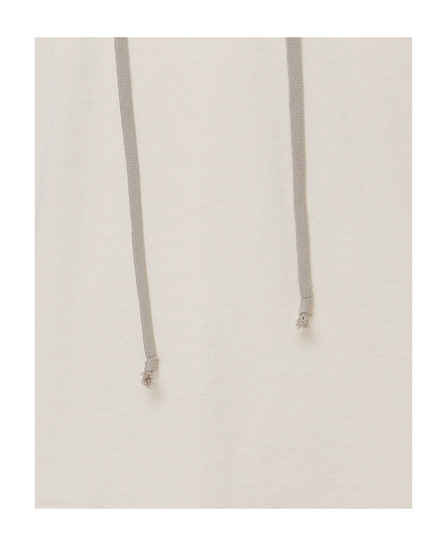 Rick Owens Drkshdw Layered Hooded Sweatshirt In White