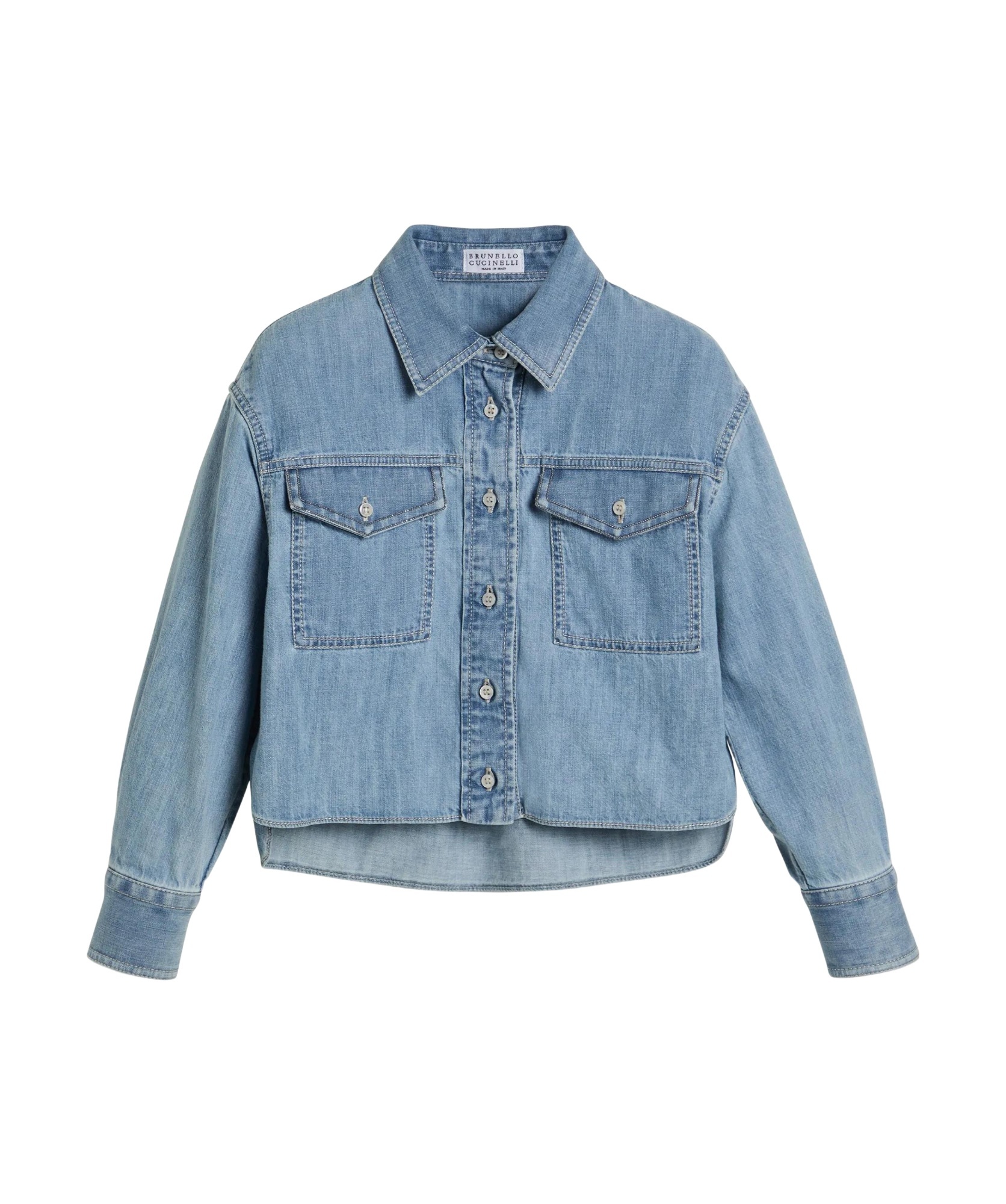 Brunello Cucinelli Denim Shirt In Blue