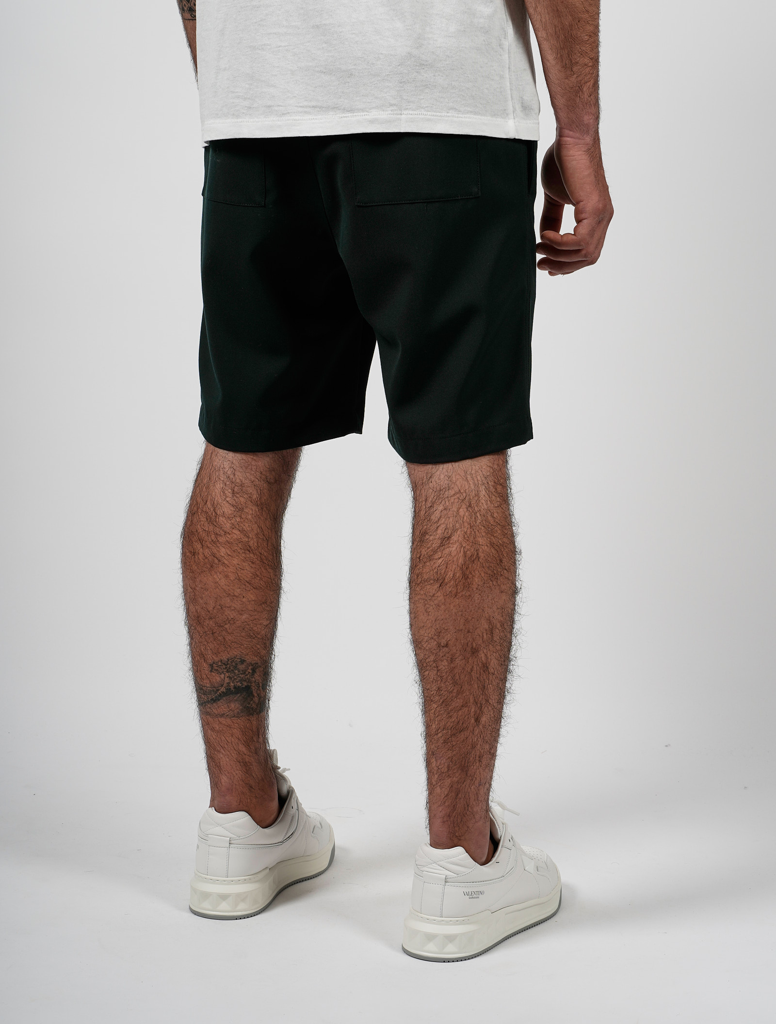Ami Alexandre Mattiussi Elasticated Waistband Bermuda Shorts In Green