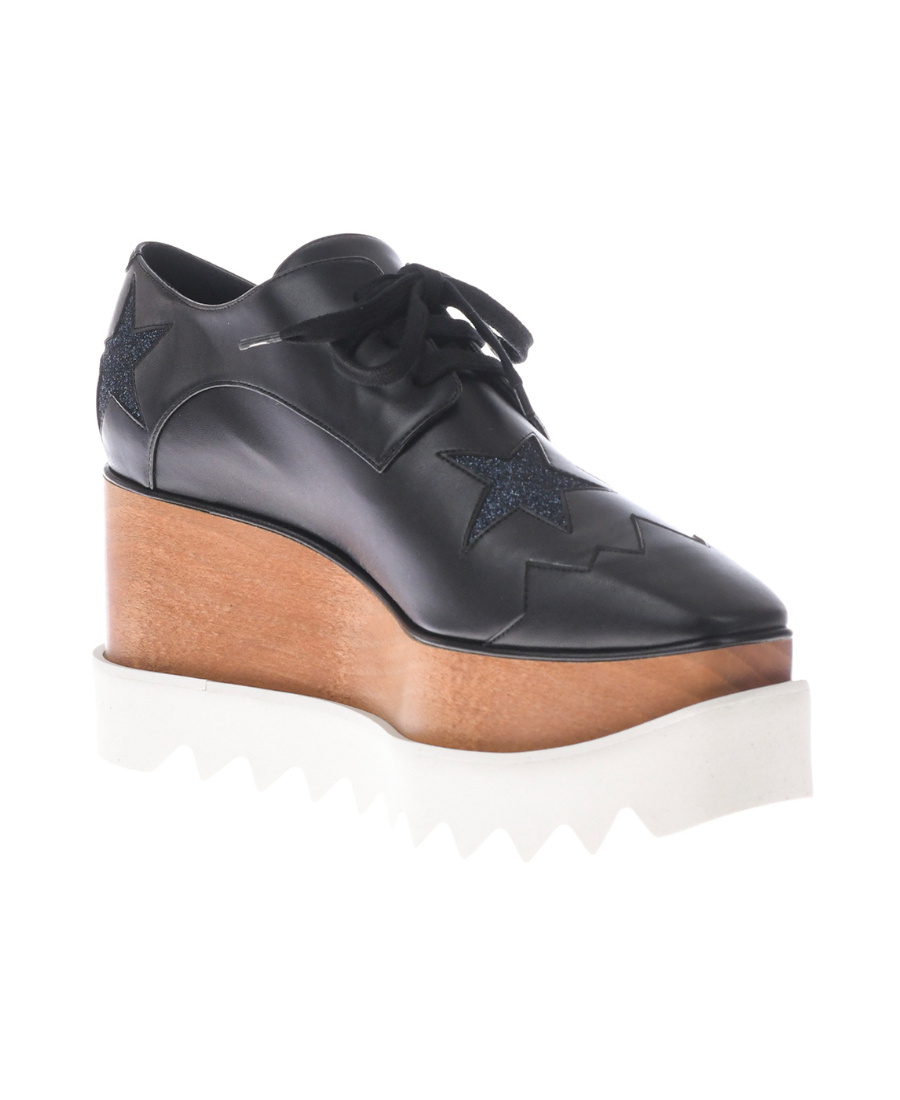Stella Mccartney Logo Logo Muffin Sole Shoes In Black
