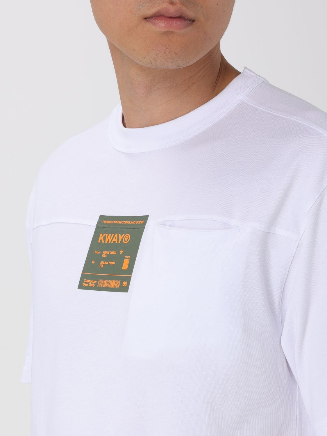 K-way Fantome Cotton Crew-neck T-shirt In Purple