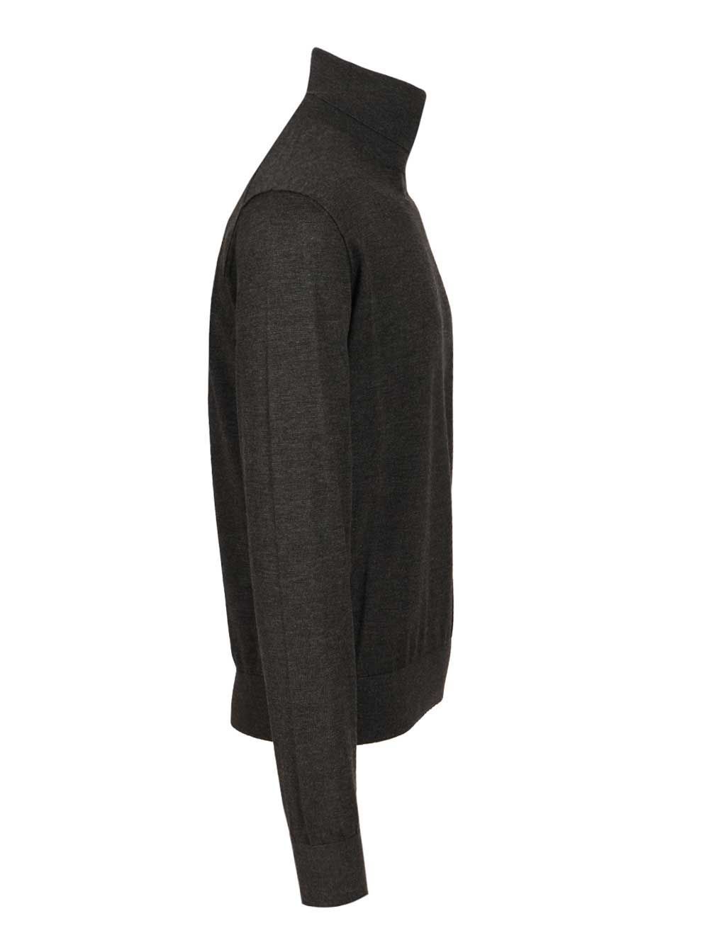 Dolce & Gabbana Cashmere Turtleneck Sweater Knitwear Grey In Black