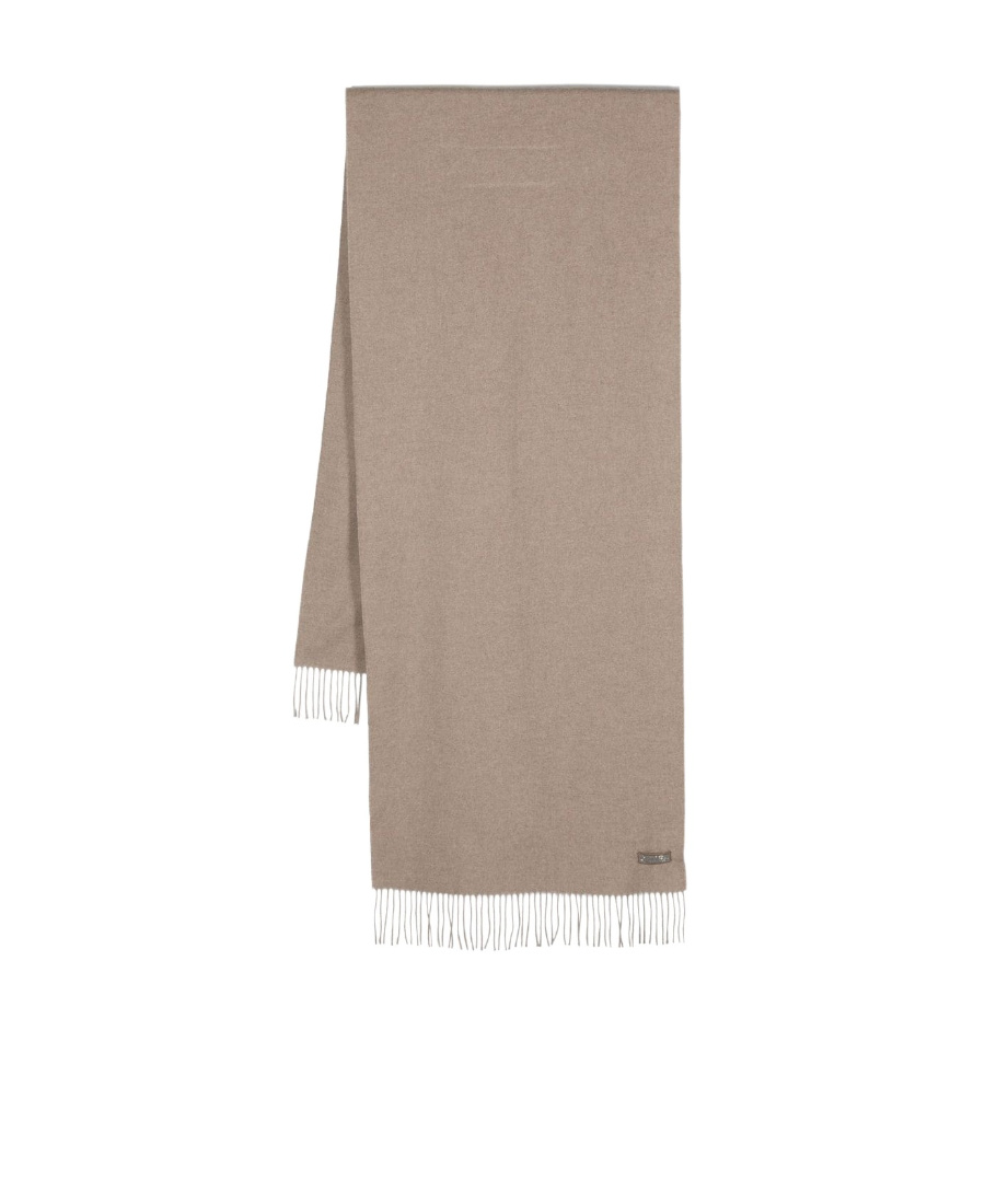 Brunello Cucinelli Fringed Silk Scarf In Nude