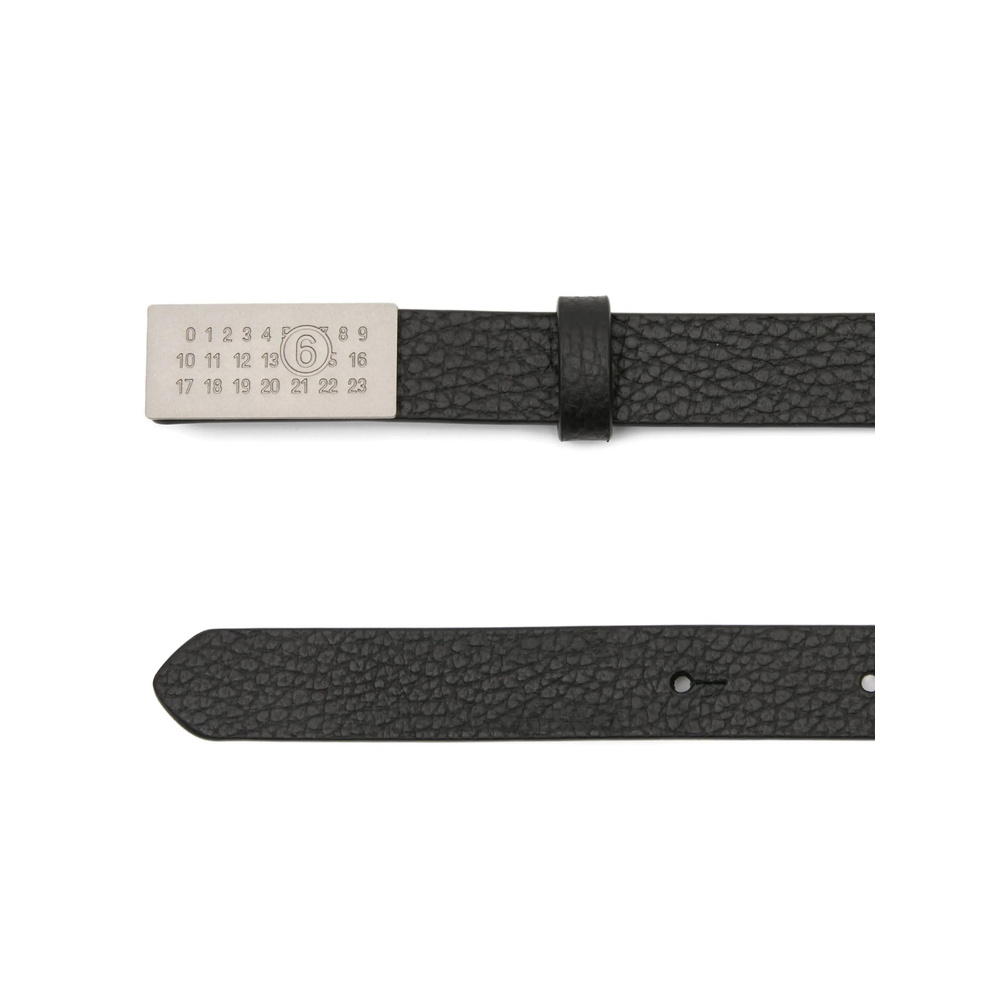 Mm6 Maison Margiela Numeric Plaque Belt In Black