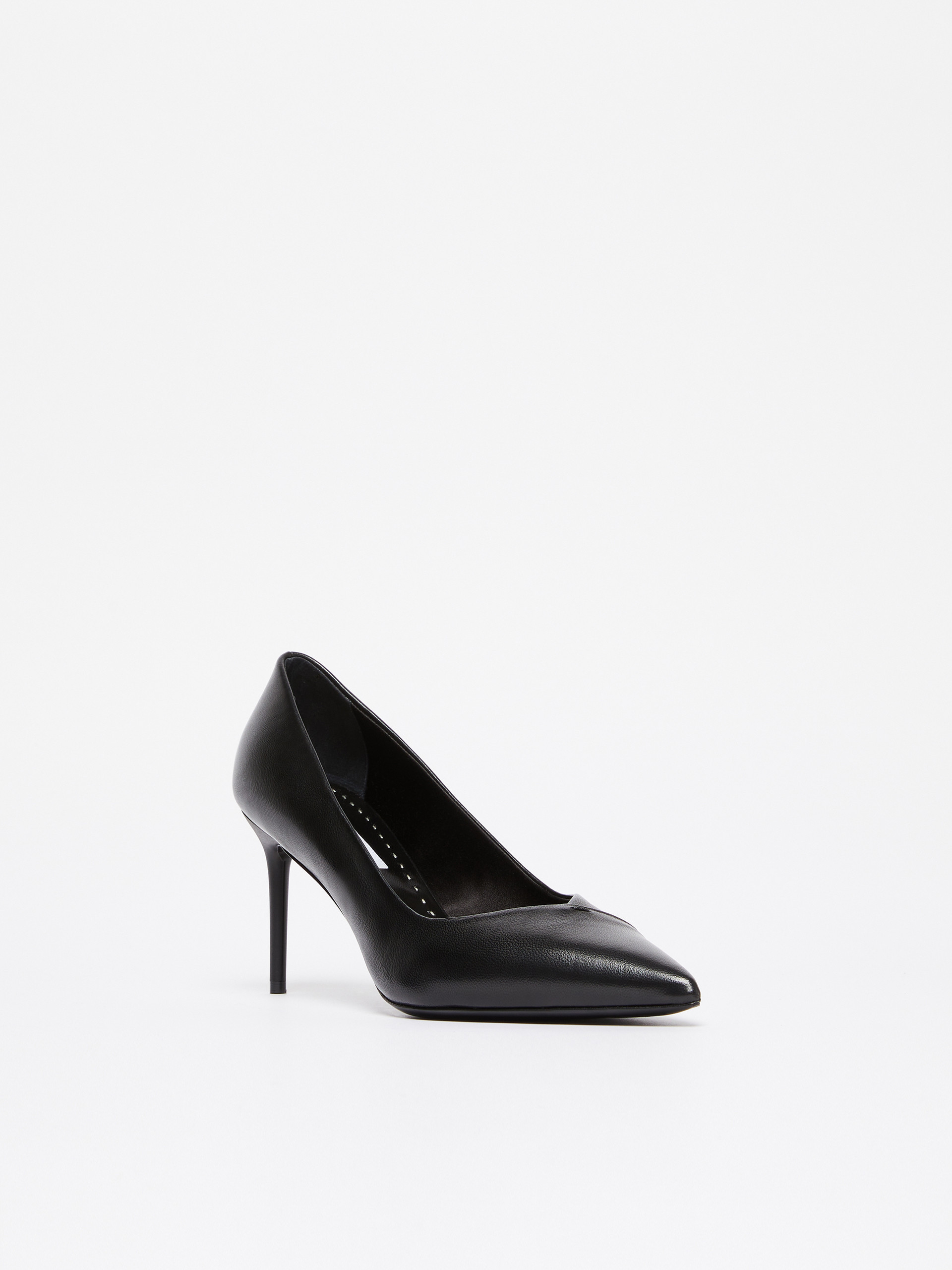 Max Mara Phyllis 80 Leather Pumps In Black