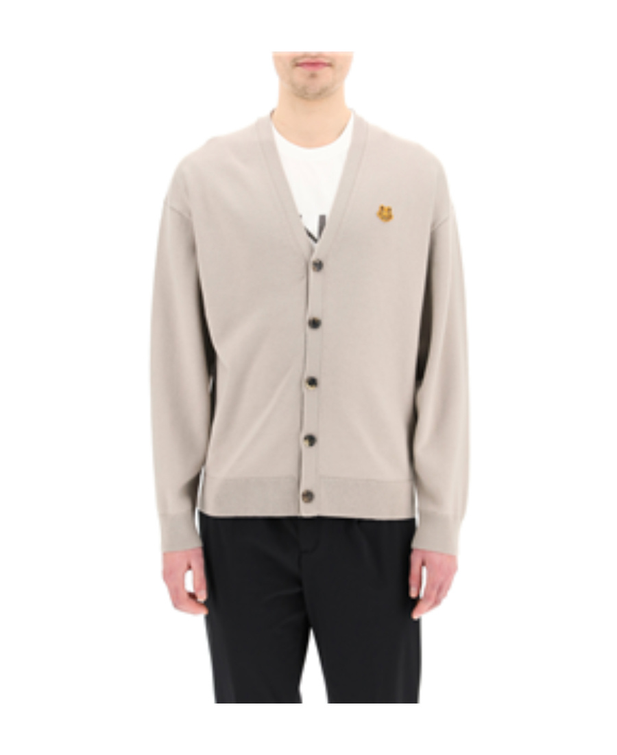 Kenzo Logo-patch Button-up Cardigan In White