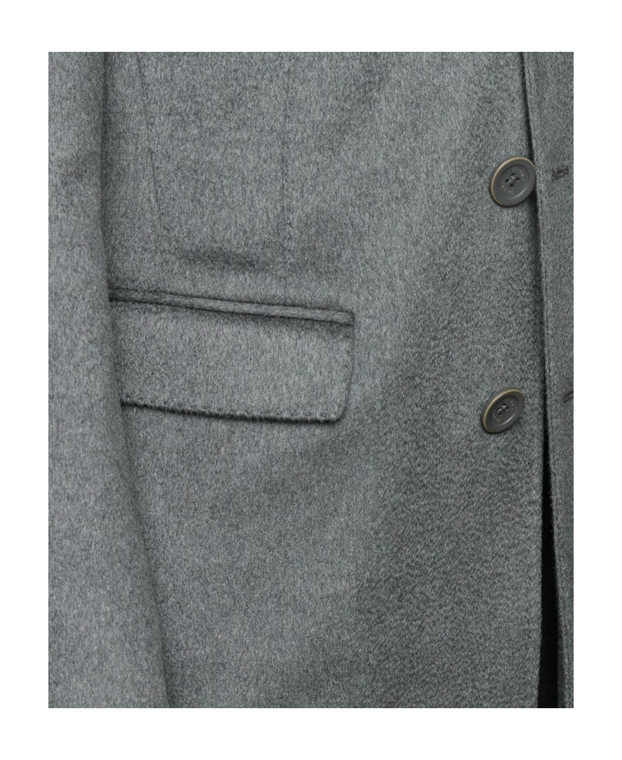 Herno Single-breasted Layered Coat In Black