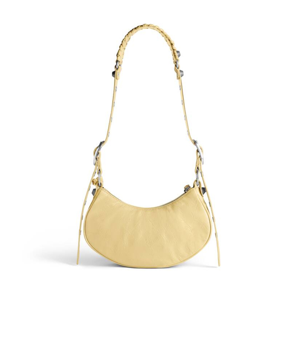 Balenciaga Le Cagole Zipped Xs Shoulder Bag In Yellow