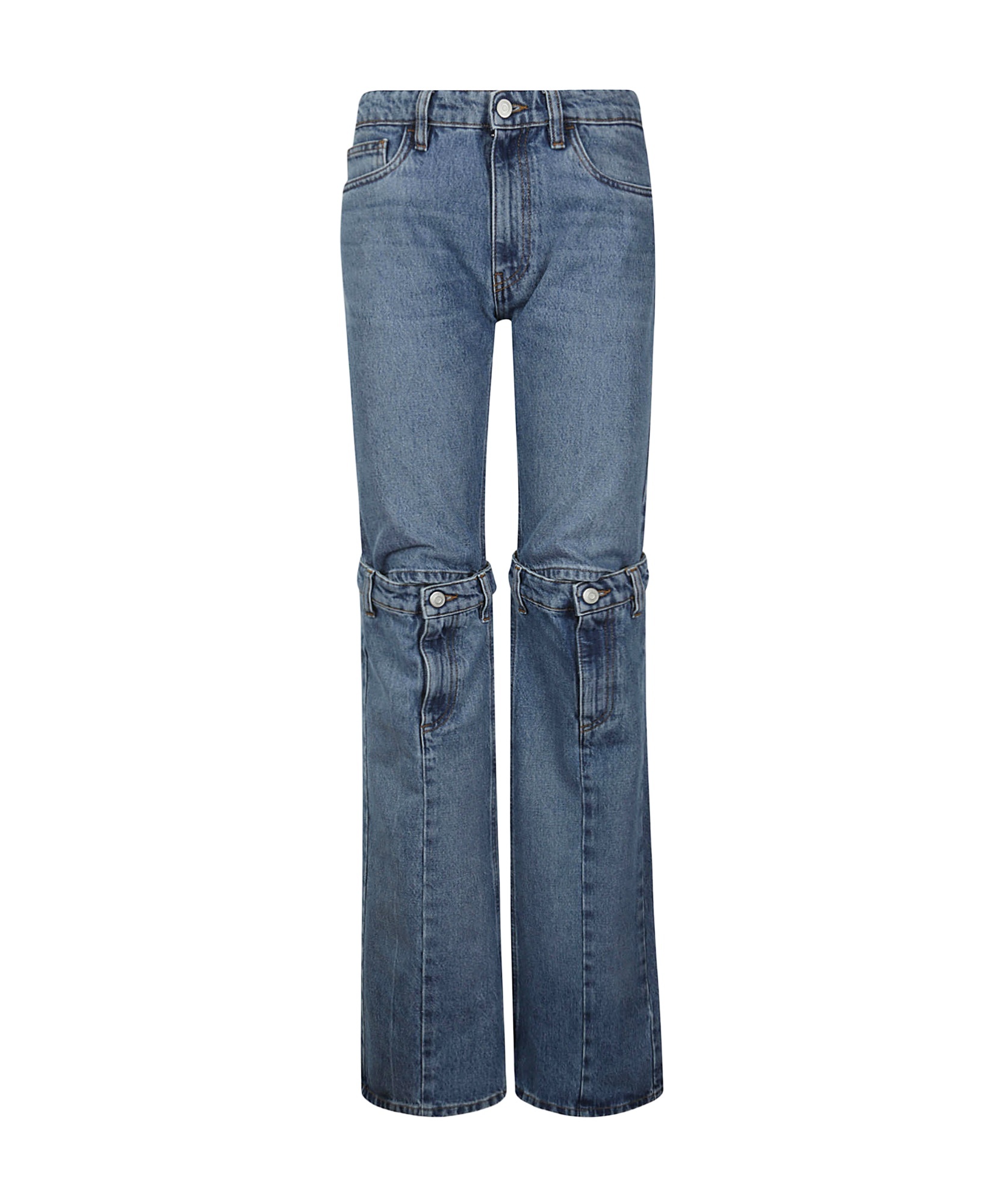 Shop Coperni Belt-loop Jeans In Blue