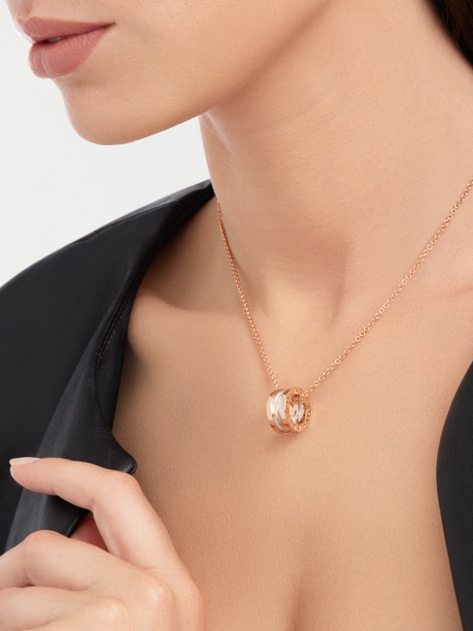 Bvlgari Rose Gold B. Zero1 Spiral Necklace In Yellow