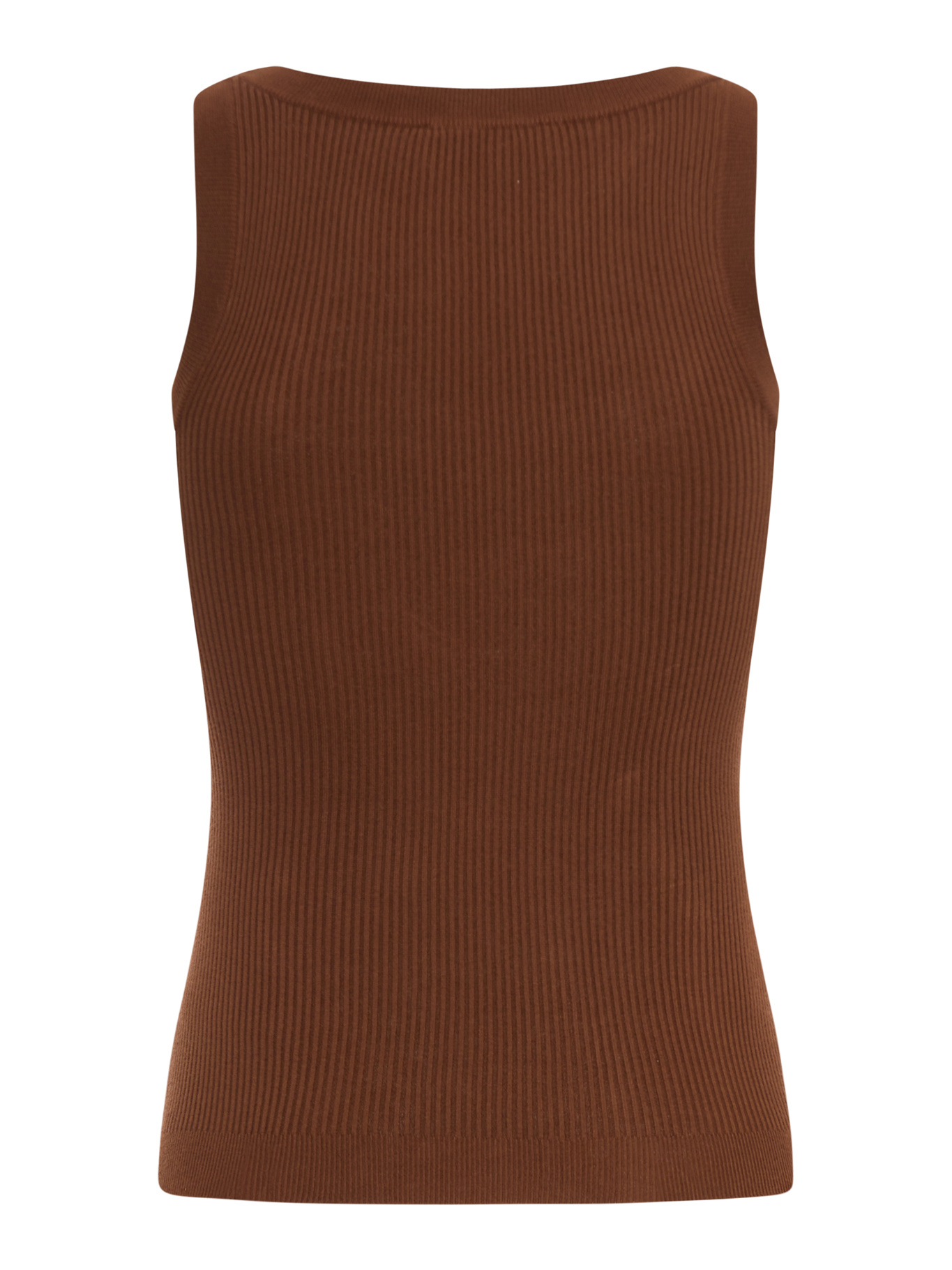 Miu Miu Sleeveless Vest In Brown