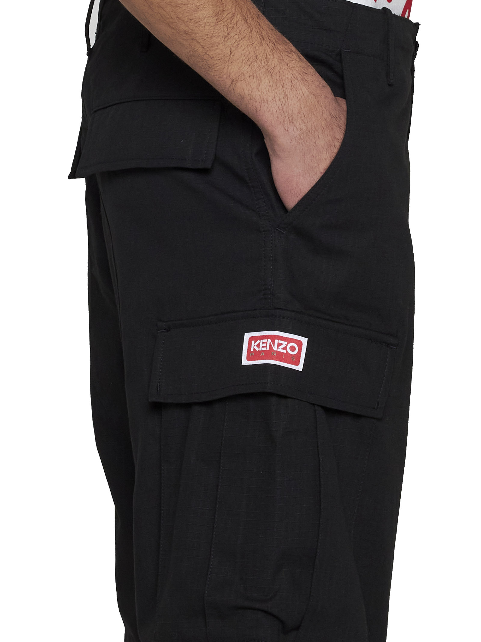 Kenzo Cargo Workwear Shorts In Black
