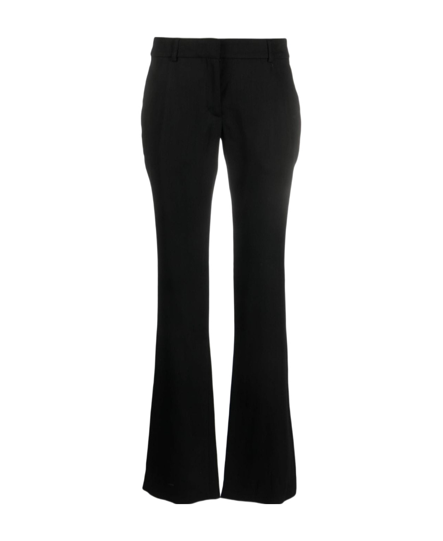 Acne Studios Low-rise Flared Trousers In Black