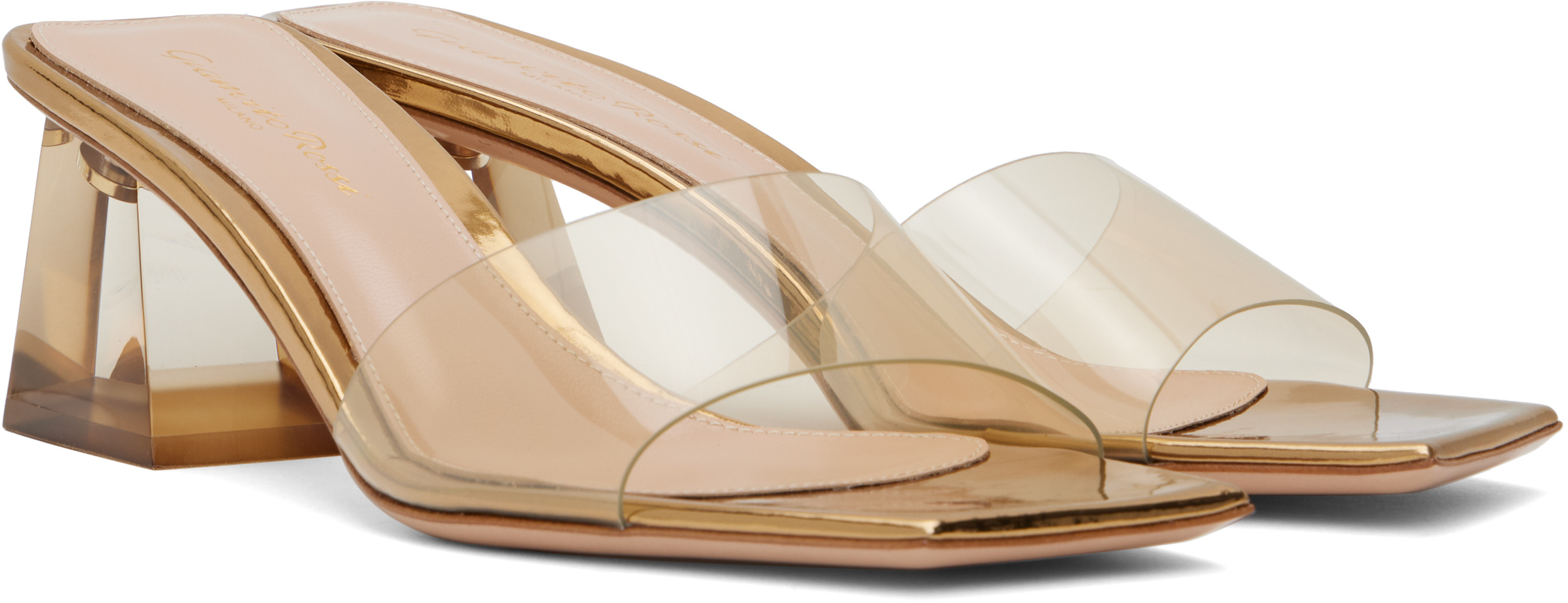 Gianvito Rossi Cosmic High-heeled Sandals In Gold