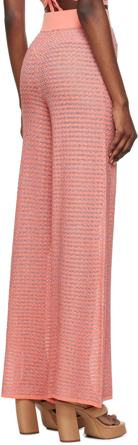 Remain Birger Christensen Orange Striped Lounge Pants In Pink