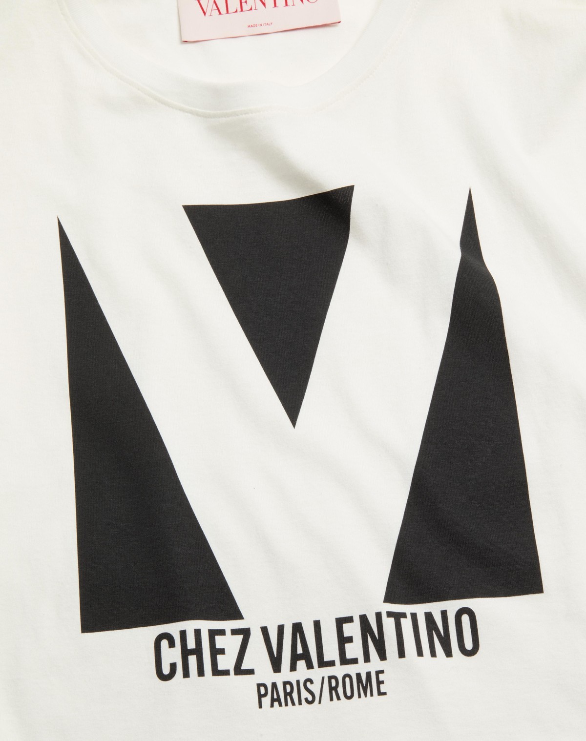 Shop Valentino Cotton T-shirt With Chez Print In White