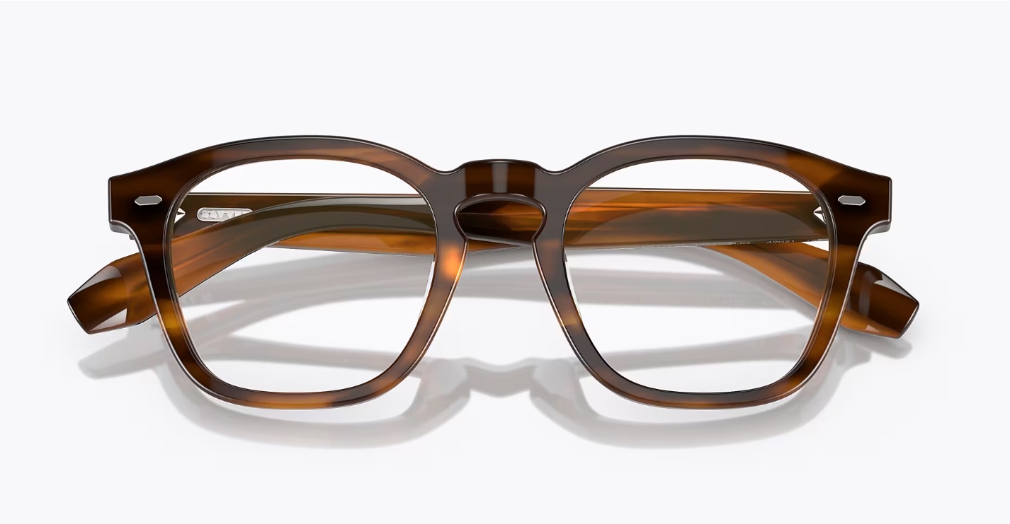 Oliver Peoples N.03 Square-frame Glasses In Brown