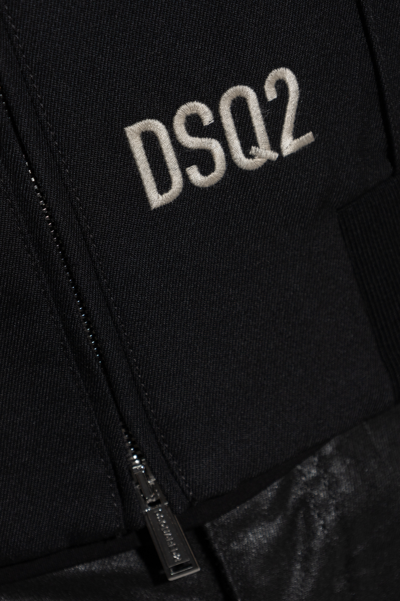 Dsquared2 Hockey Western Black Bomber Jacket In Black