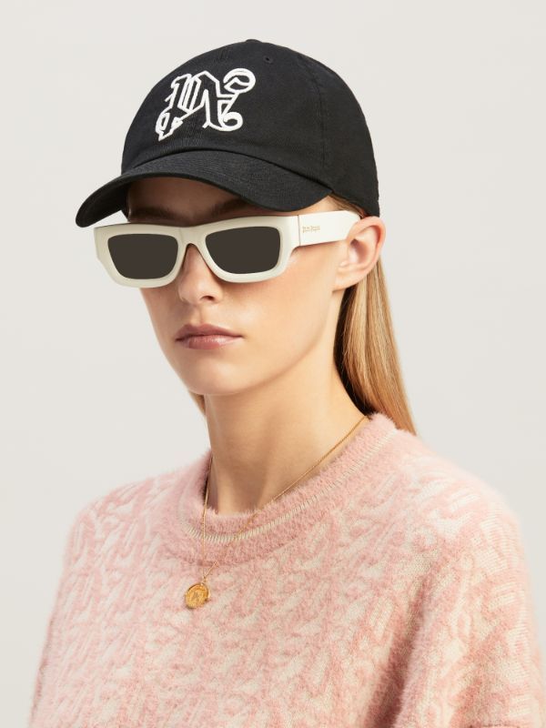 Palm Angels Monogram Embroidered Baseball Cap In Pattern