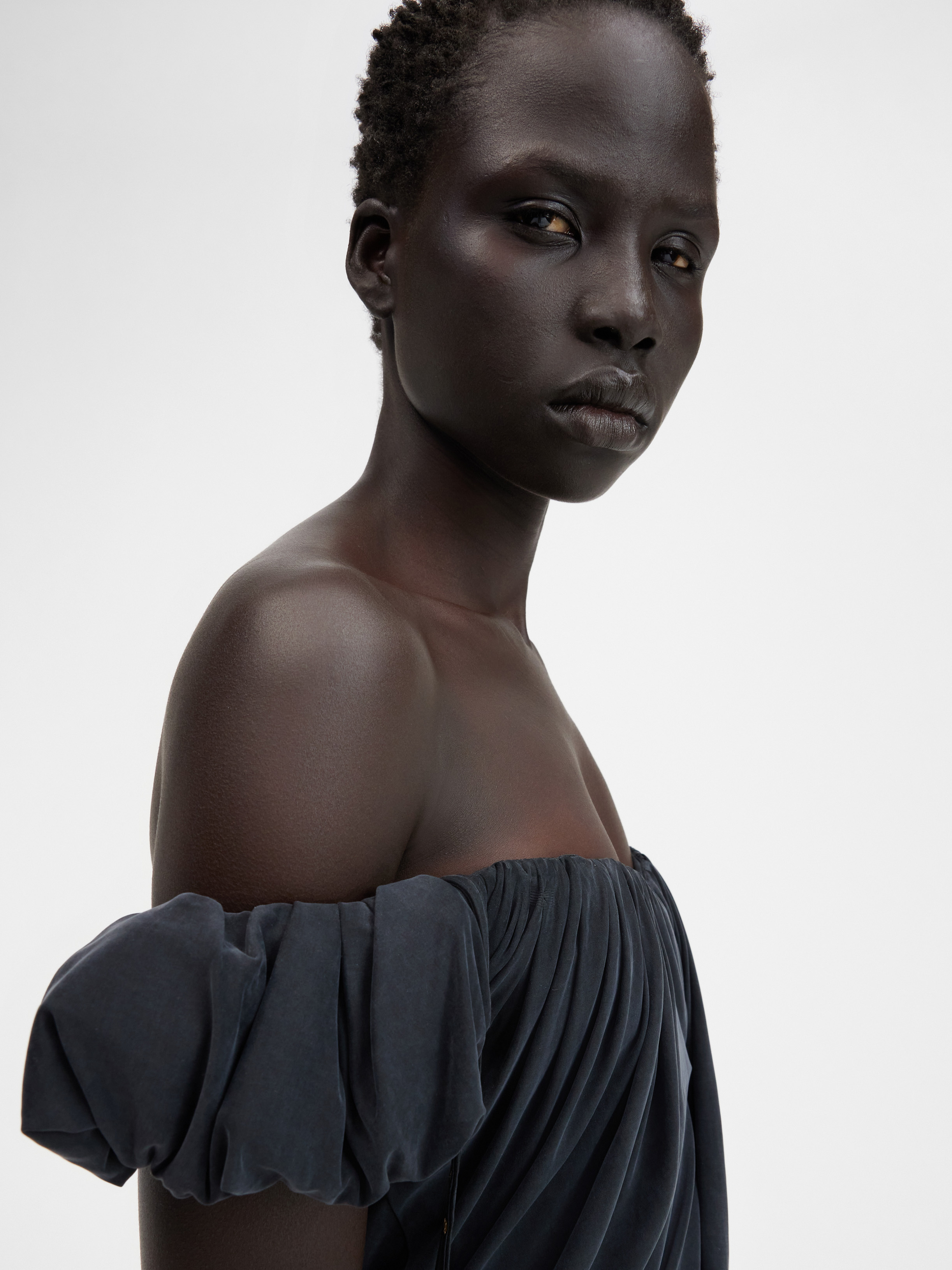 Jacquemus La Robe Ciceri Draped Minidress In Black