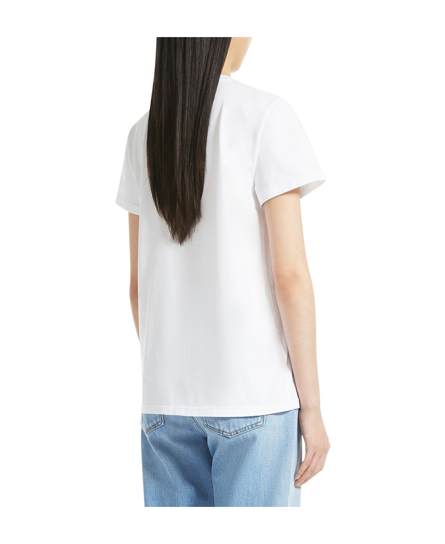 Max Mara Short Sleeve Crew Neck Top In Multi