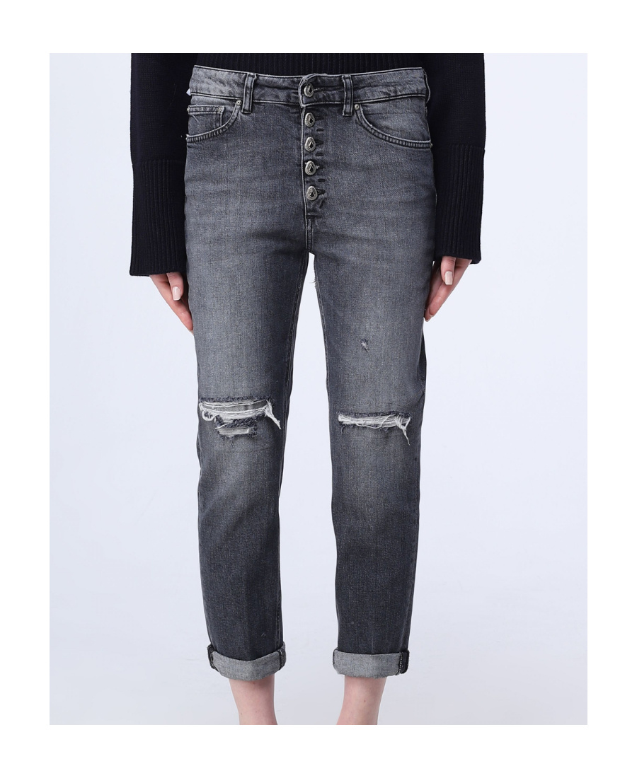 Dondup Belt Ring Jeans In Black