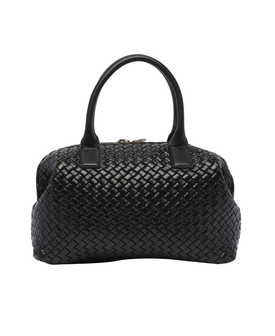 Bottega Veneta Double Handle And One Shoulder Bag In Black
