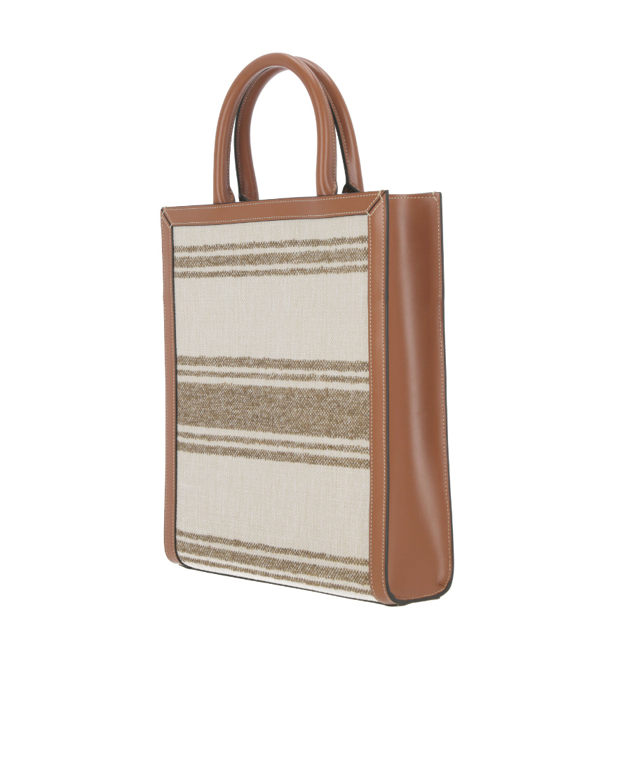 Celine Logo Handbag In Nude