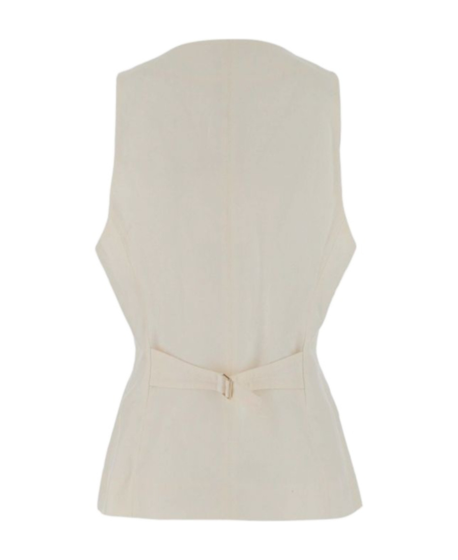 Chloé Sleeveless Button-up Waistcoat In Nude