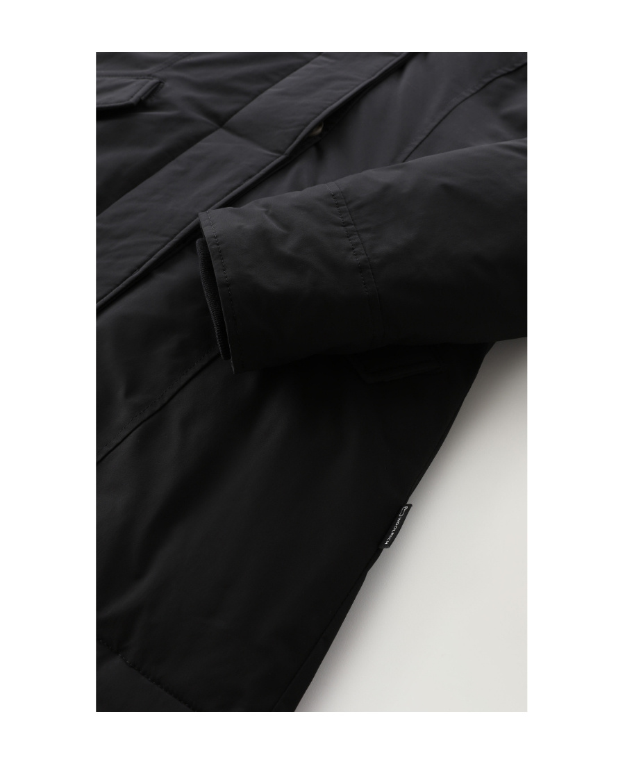 Woolrich Luxury Artic Racoon Parka In Black