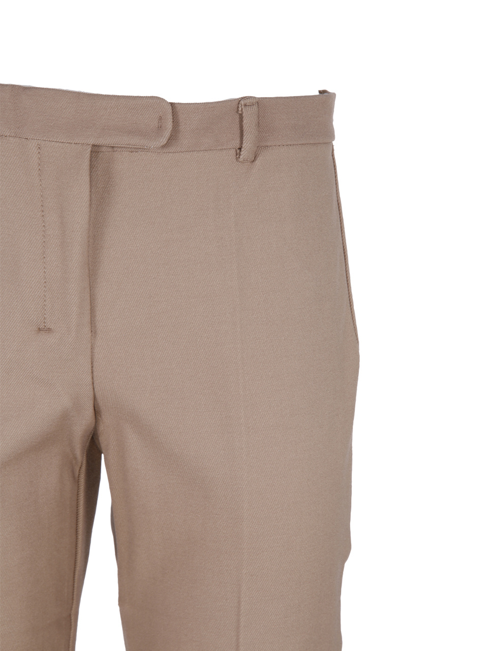 Max Mara Low-rise Cropped Trousers In Brown