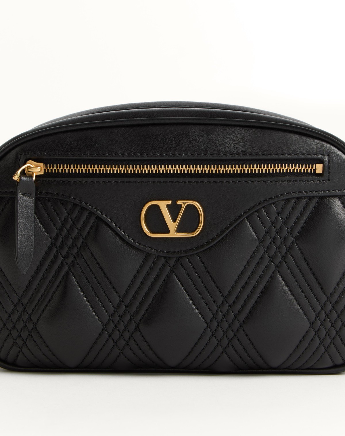 Valentino Quilted Shoulder Bag In Black
