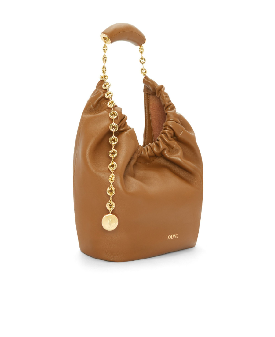 Loewe Mini Puzzle Leather Shoulder Bag In Brown