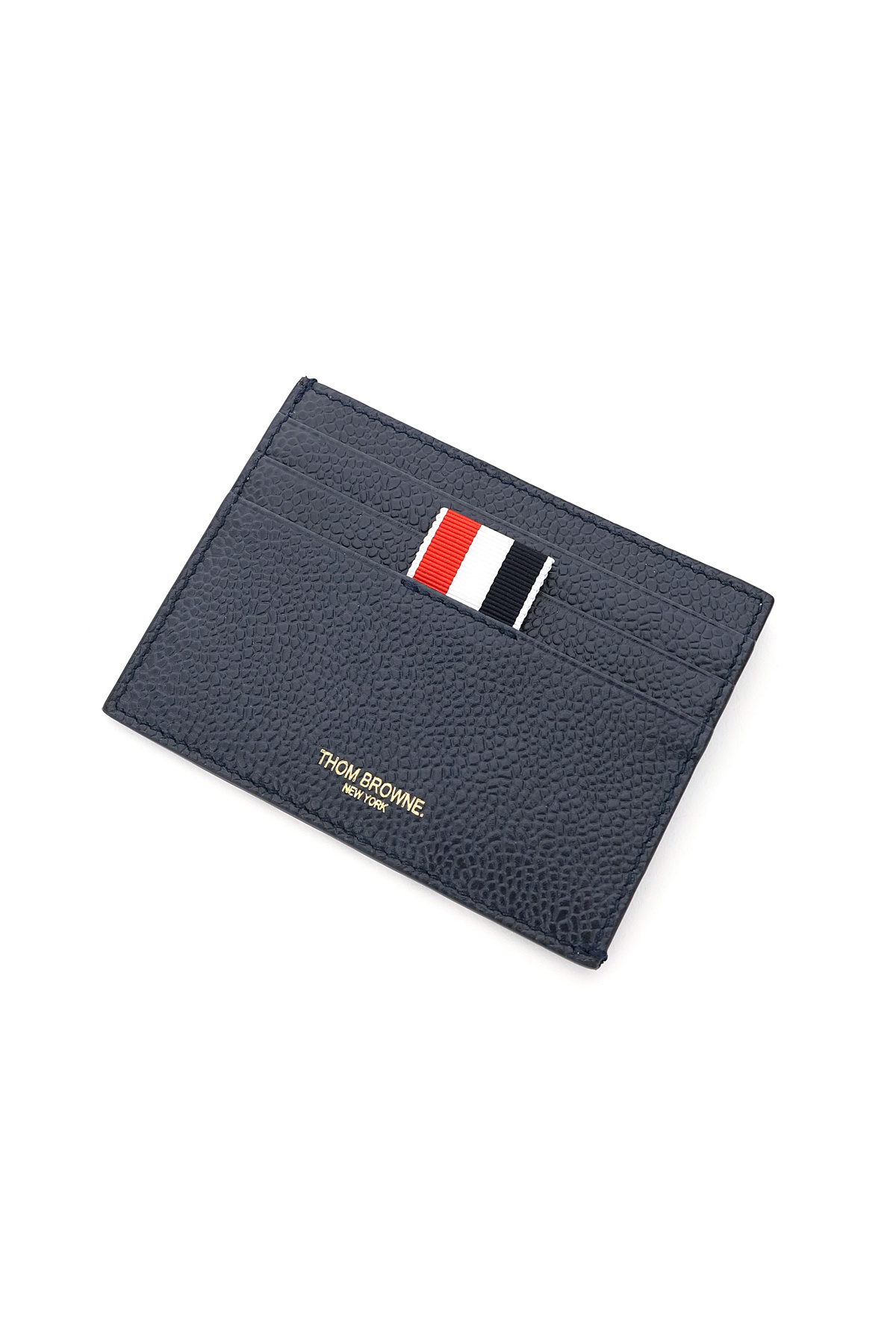 Thom Browne Four-bar Stripe Cardholder In Blue
