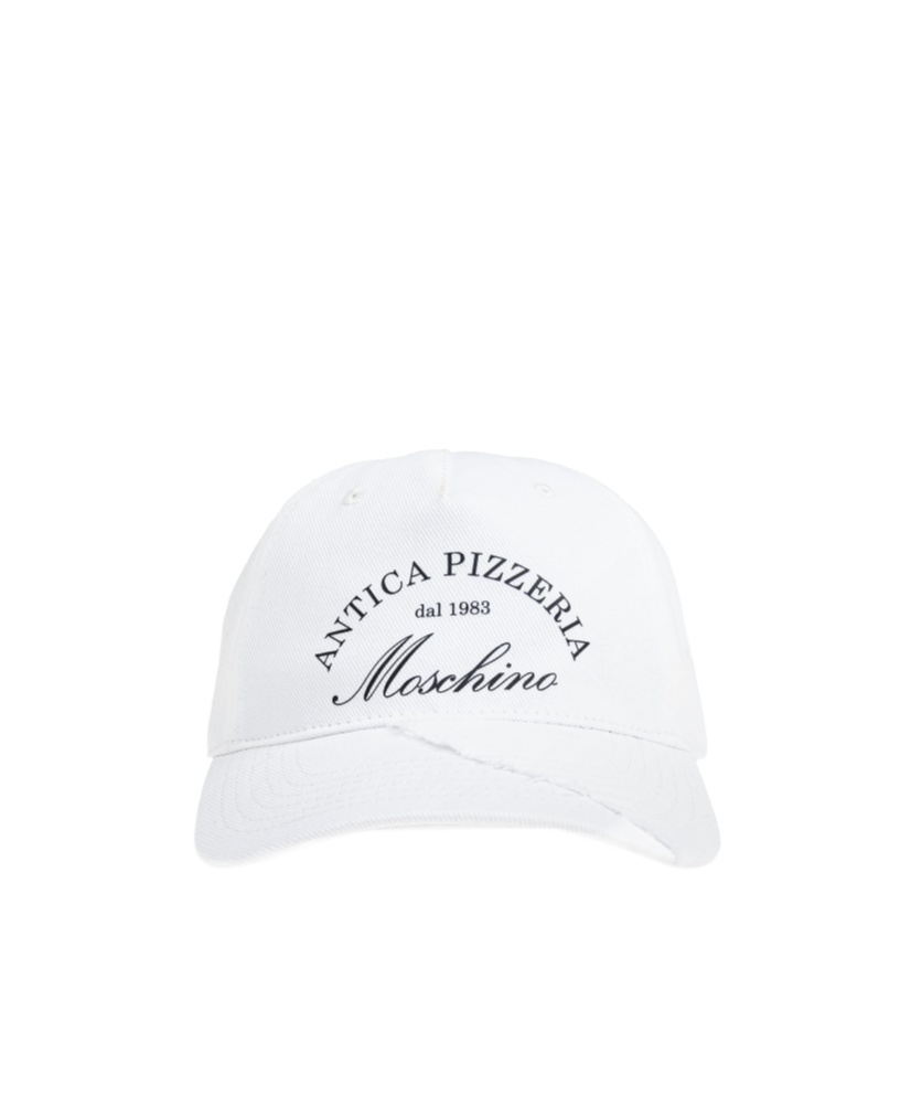 Moschino Logo-printed Curved Peak Cap In Neutral