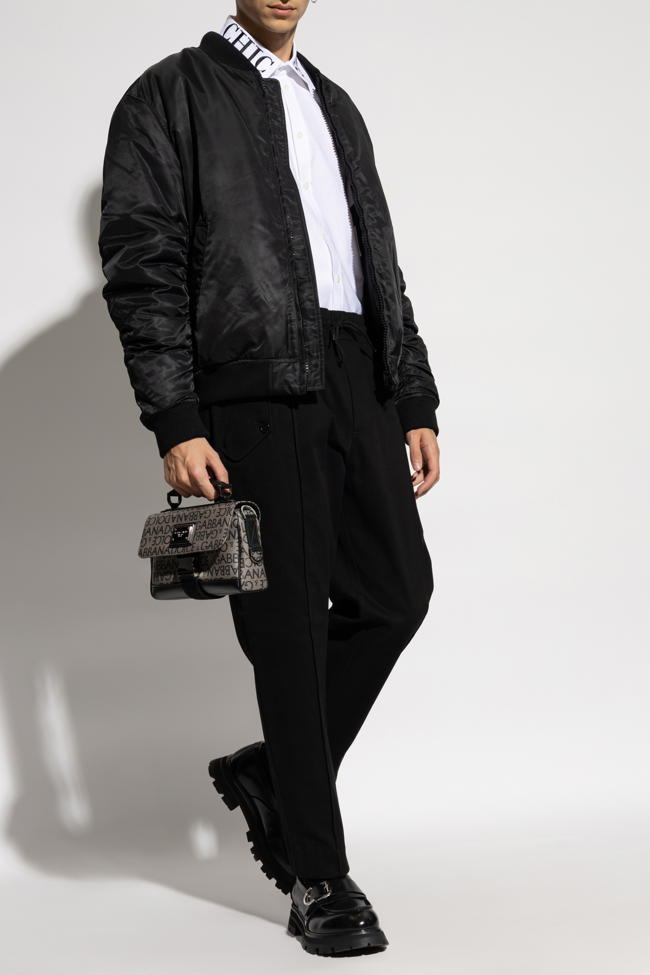 Moschino Pleated Straight-leg Trousers In Black