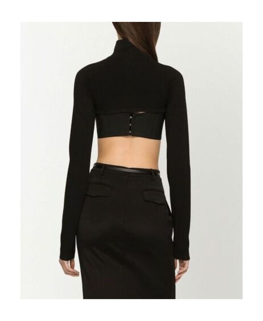Dolce & Gabbana Viscose-blend Knit Shrug In Black