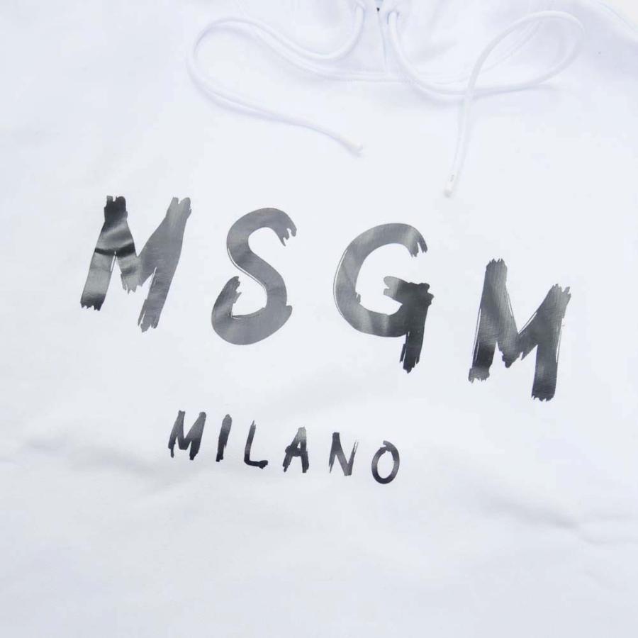 Msgm Logo Sweater In White
