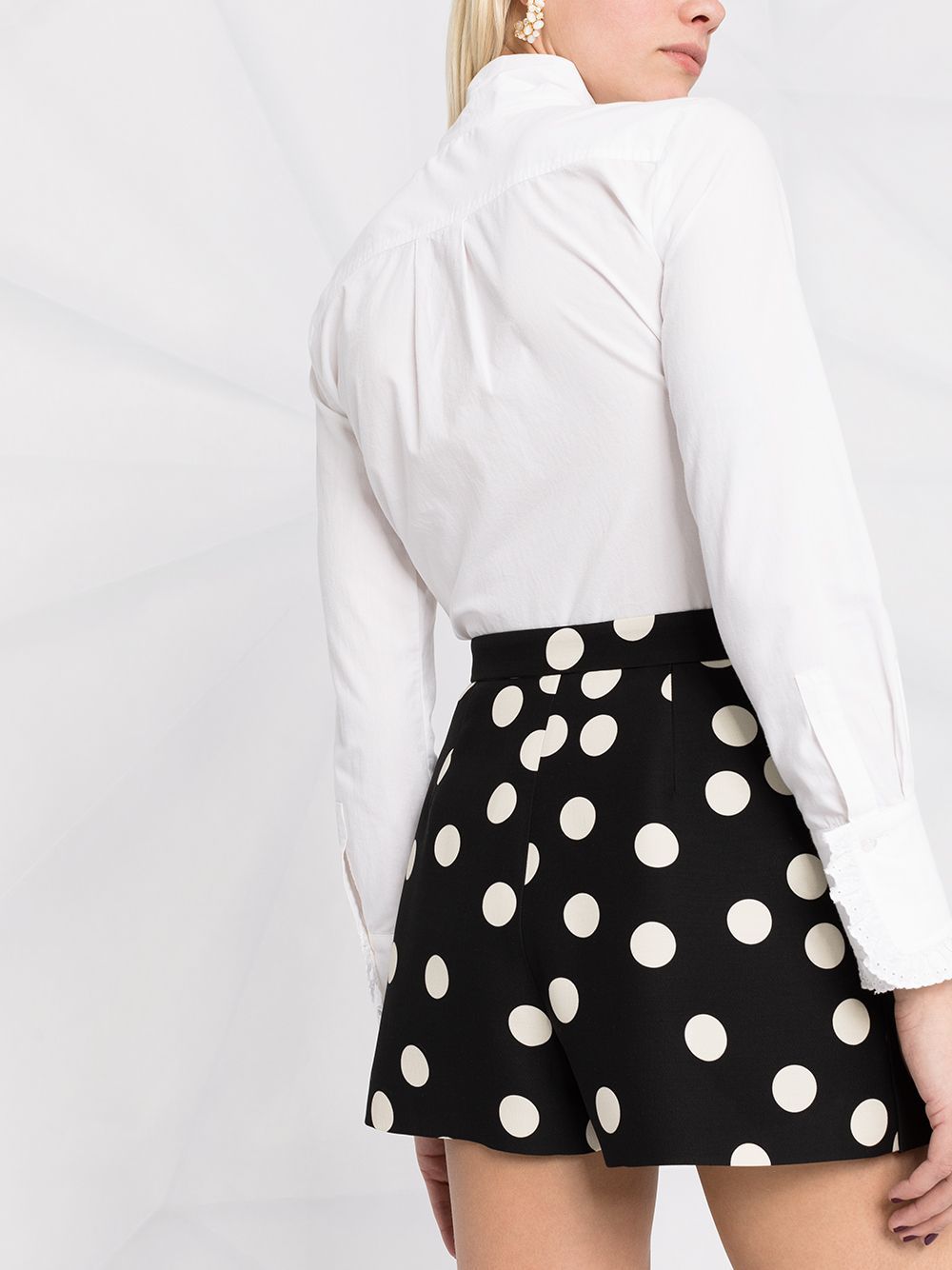 VALENTINO HIGH-WAISTED POLKA DOT SHORTS