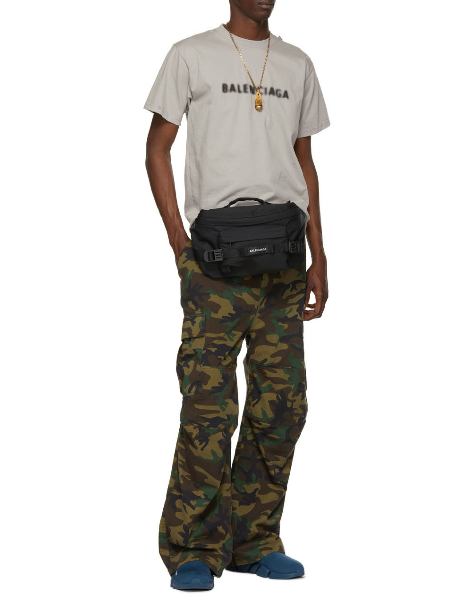 Balenciaga Army Belt Bag In Black