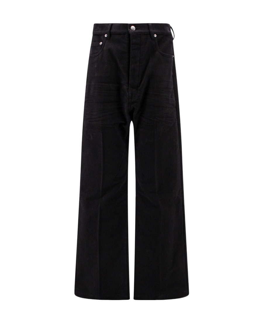 Rick Owens High-waisted Wide-leg Jeans In Black