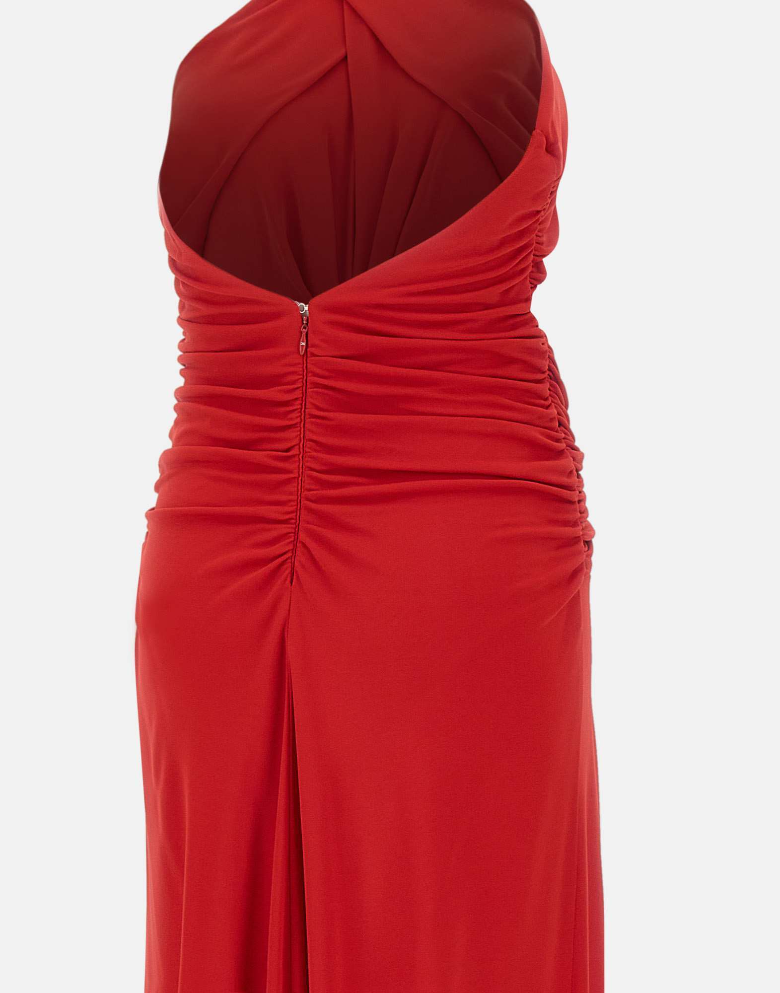 Elisabetta Franchi Crossover-neck Midi Dress