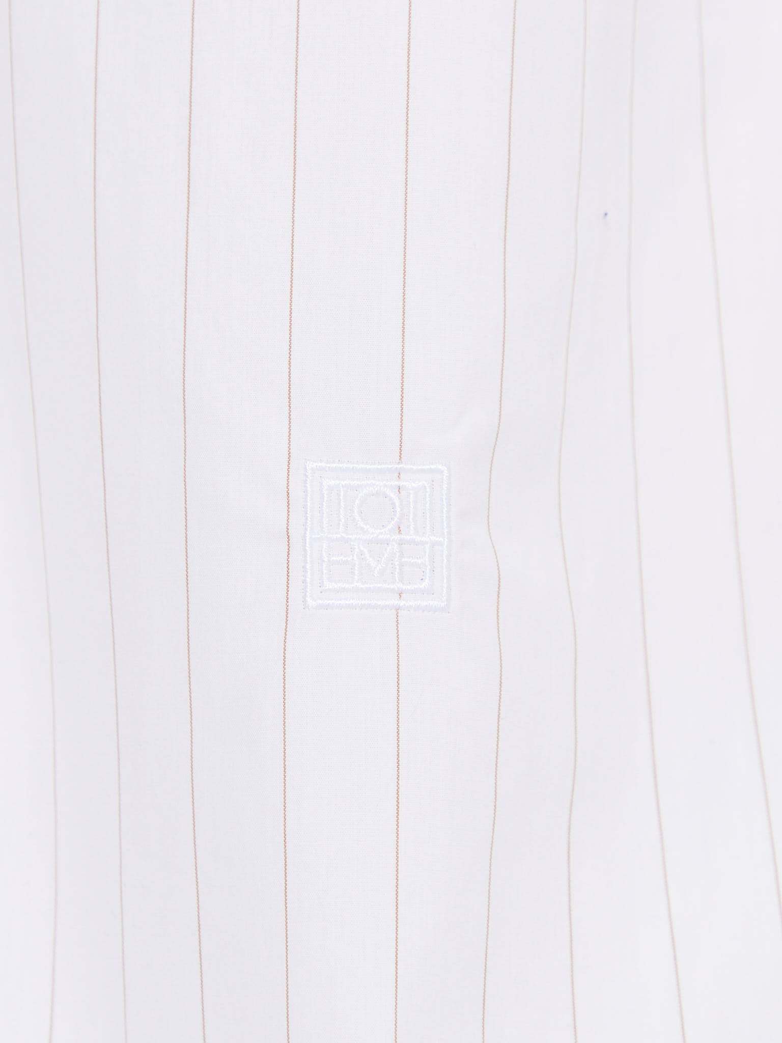 Totême Pinstripe Cotton Shirt In White