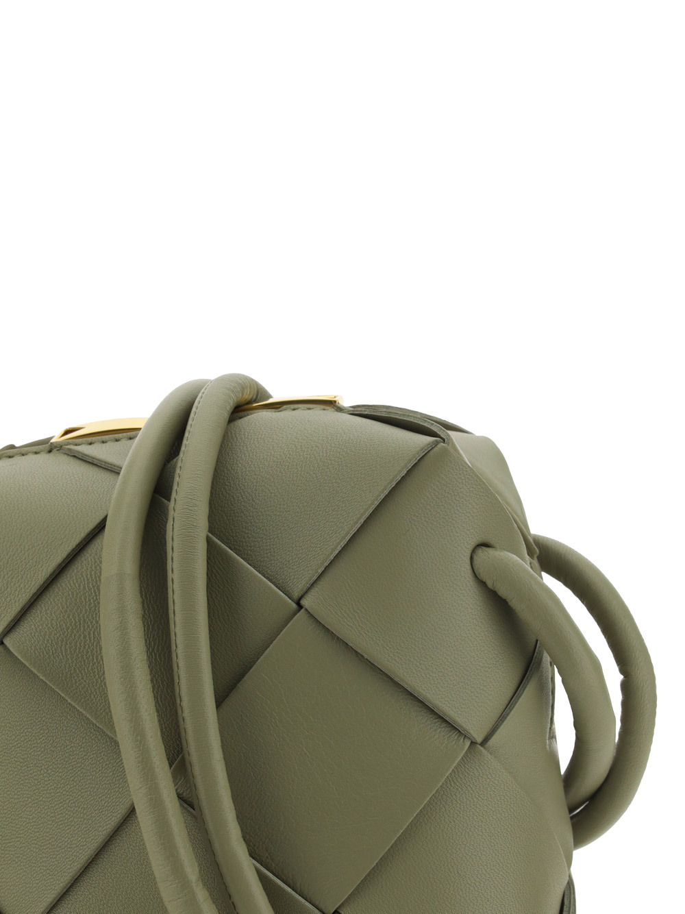 Bottega Veneta Loop Leather Cross Body Bag In Green