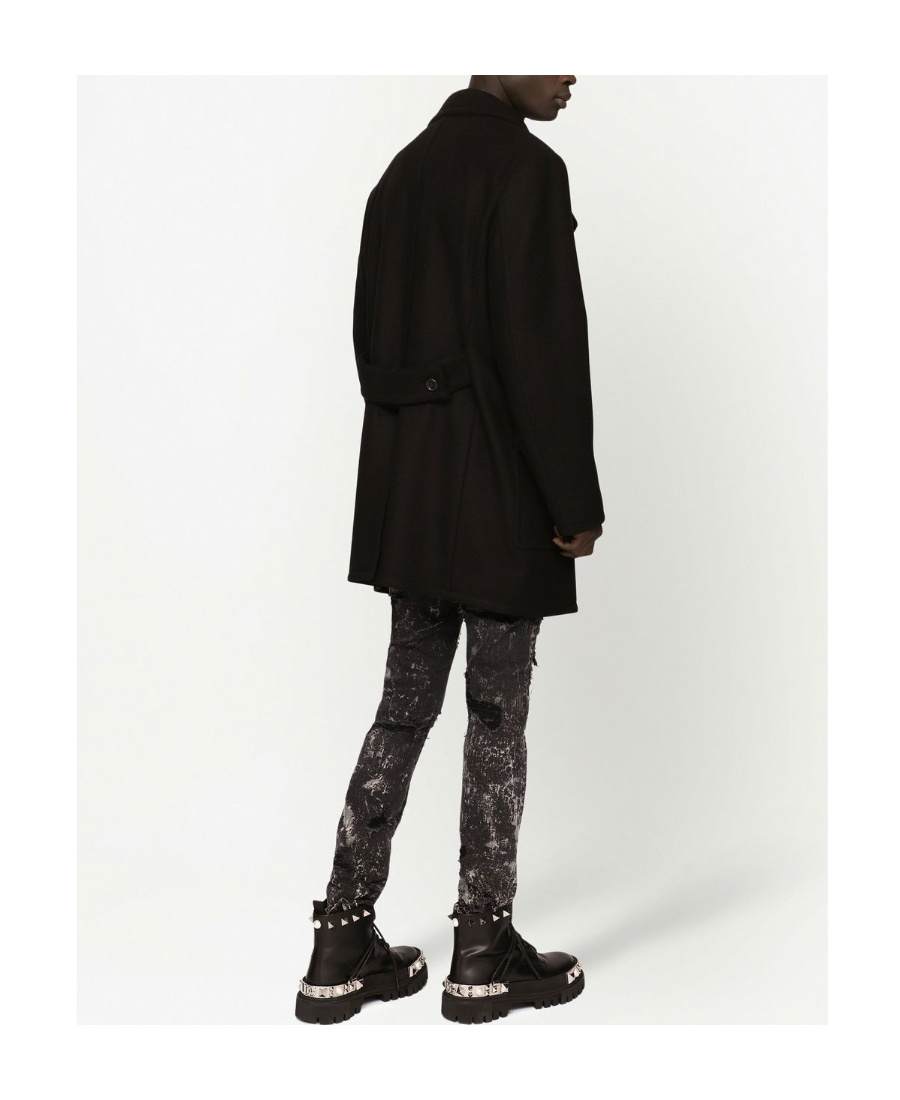 Dolce & Gabbana Caban Coat In Black