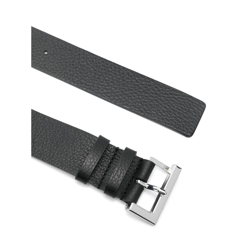 Jean Paul Gaultier Loo-plaque Belt In Black
