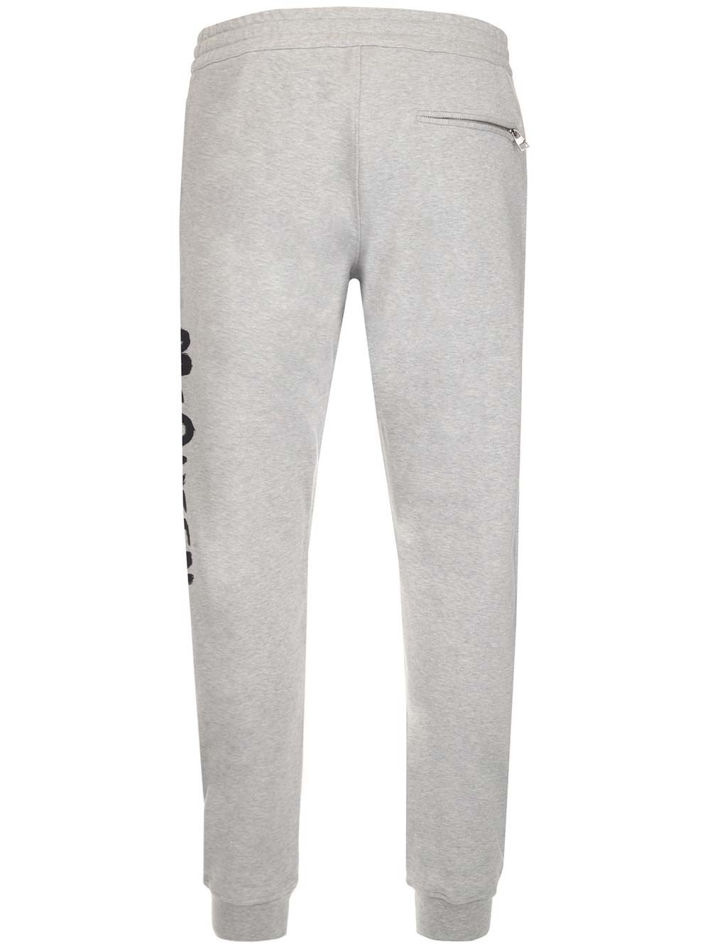 Alexander Mcqueen Graffiti-print Track Pants In Gray