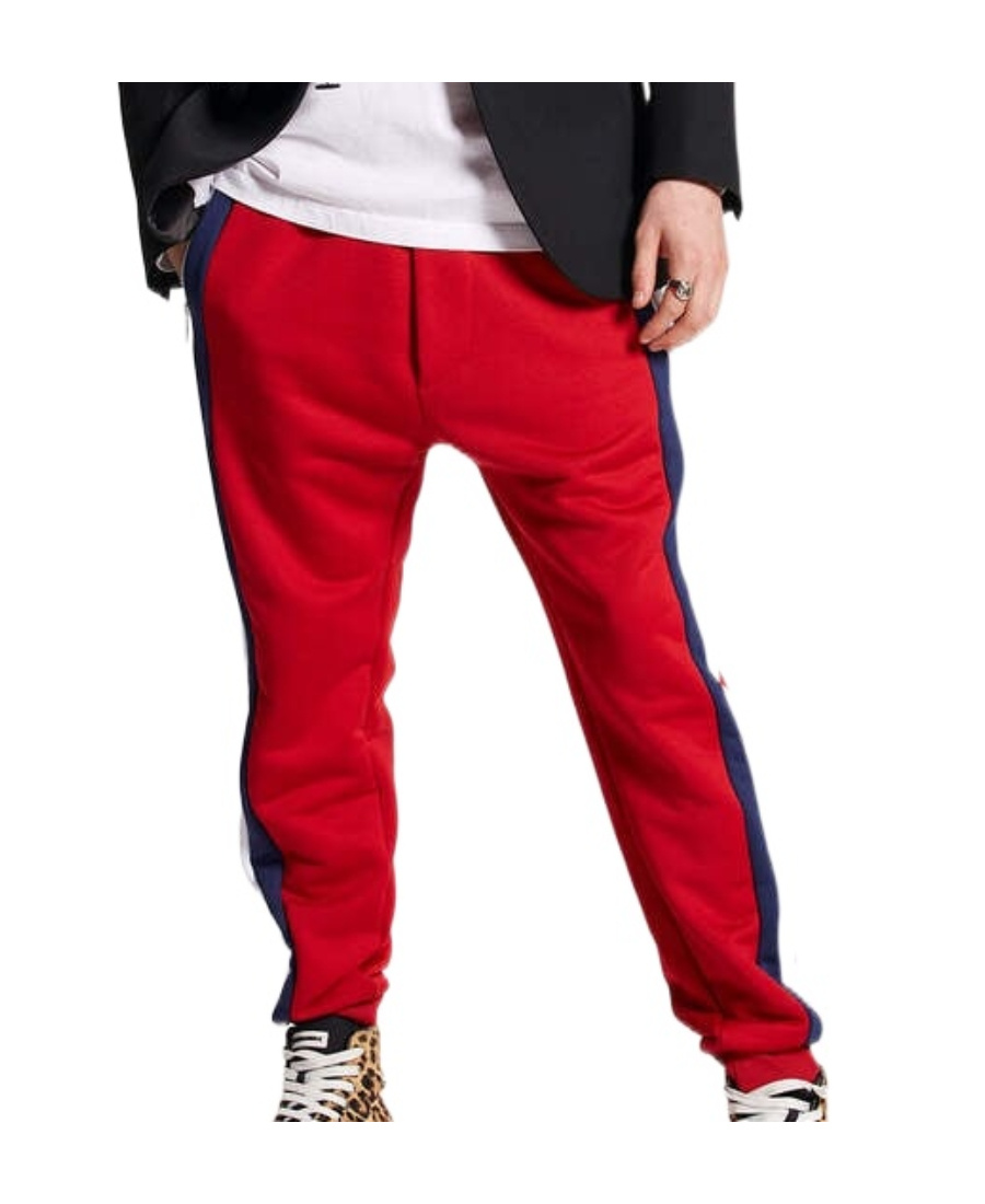DSQUARED2 STRIPED COTTON-BLEND TRACK PANTS