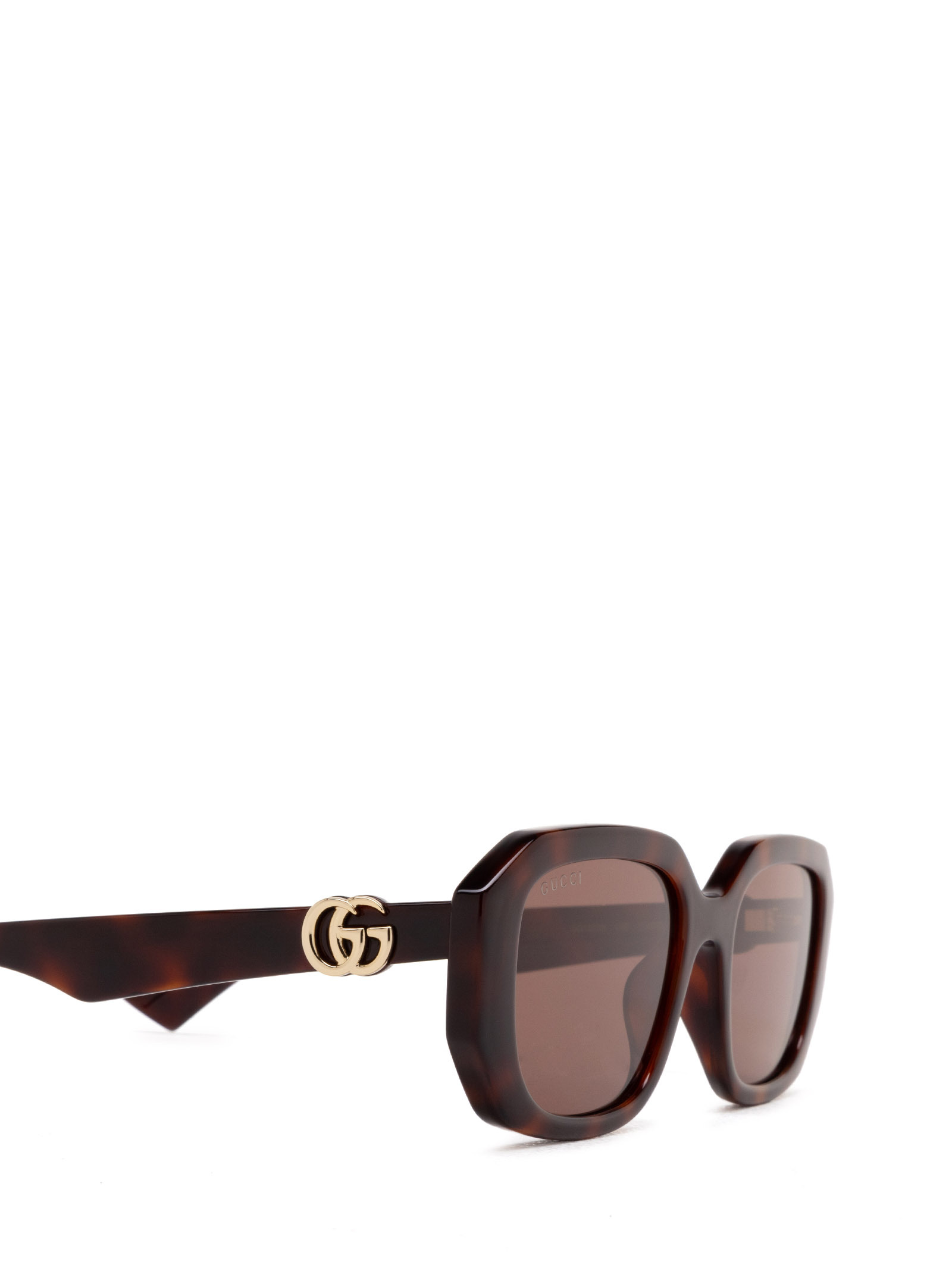 Gucci Geometric-frame Sunglasses In Brown